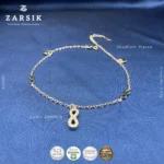 Elegant 925 Sterling Silver Anklet with infinity and heart charms
