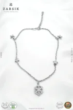 Star and Snowflake Anklet for Women - 925 Sterling Silver - Image 4
