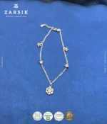 Star and Snowflake Anklet for Women - 925 Sterling Silver - Image 3