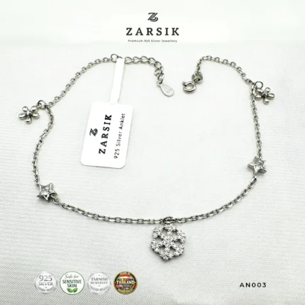 Star and Snowflake Anklet for Women