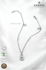 Infinity Anklet with Lock Charm - 925 Sterling Silver - Image 4