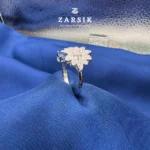 Luxury 925 Sterling Silver Bridal Jewellery Set with Blue Stone & Cubic Zirconia – Rhodium‑Plated - Image 6