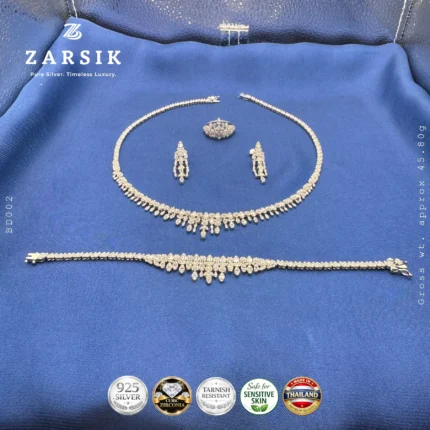 925 sterling silver bridal jewellery set