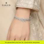 Royal Heritage Luxury 925 Sterling Silver Bridal Jewellery Set With CZ - Image 3
