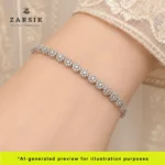 Celestial Sparkle Bridal CZ Jewellery Set – 925 Sterling Silver Rhodium Plated Thai - Image 4