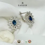 BD004 925 Silver Bridal Earrings