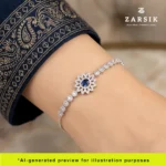Luxury 925 Silver Bridal Jewellery Set with Cubic Zirconia - Rhodium Plated - Image 5