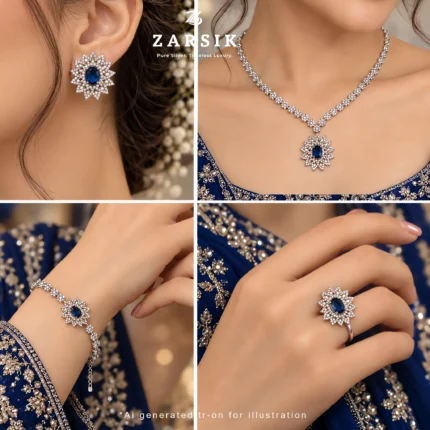 BD004 Bridal Jewellery Set Try On