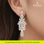 Premium Luxury Bridal Cubic Zirconia Jewellery Set in 925 Silver - Image 4
