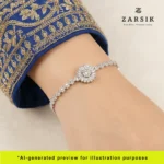 Elegant Floral Cluster Jewellery Set - 925 Sterling Silver - Image 5