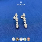 Stunning 925 Sterling Silver Cubic Zirconia Bridal Jewellery Set - Image 5