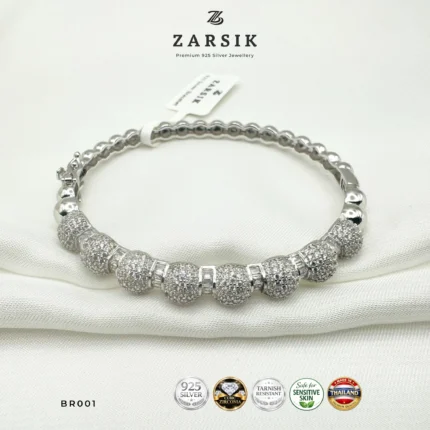 Beaded Bracelet with Cubic Zirconia