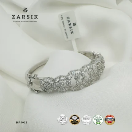 Sparkling Cubic Zirconia Bangle Bracelet