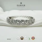 925 Silver Cubic Zirconia Wave Bracelet
