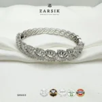 925 Silver Cubic Zirconia Wave Bracelet