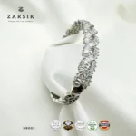 Cubic Zirconia Wave Bracelet in 925 Silver