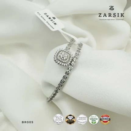 Open Bangle with Sparkling Centrepiece