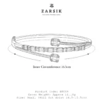 Close-up detail of 925 sterling silver bracelet showing baguette and emerald-cut cubic zirconia stones with rhodium plated finish and geometric sparkle design