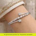 925 Silver Cubic Zirconia Bracelet with Baguette & Emerald Cut | Thai Made - Image 2