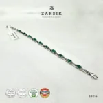 925 Silver Emerald Tennis Bracelet