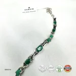 Stunning 925 Silver Emerald Tennis Bracelet - Rhodium Plated | Thai luxury - Image 4
