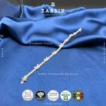 Elegant Moissanite Butterfly Tennis Bracelet in Italian 925 Sterling Silver featuring 3.88ct brilliant-cut stones on a clean background.