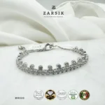 Dual-Row Cubic Zirconia Bolo Bracelet