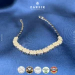 Radiant CZ line tennis bracelet in rhodium plated 925 sterling silver with sparkling Cubic Zirconia stones