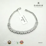 Cubic Zirconia Line Tennis Bracelet in 925 Sterling Silver