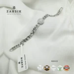 Pure Silver Glamorous Halo Link Bracelet