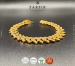 Unisex Luxury Gold Plated Cuban Link Bracelet with Cubic Zirconia – Heavy Statement Jewellery - Image 4