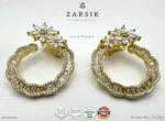 Radiant Thai Bloom Hoop Earrings in 925 Silver, Gold Plated - Image 3