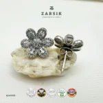 Blooming Brilliance CZ Flower Stud Earrings