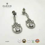 Cascade 925 Silver CZ Drop Earrings