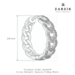 Luminous Link Hoops – Premium 925 Silver Cubic Zirconia Earrings - Image 5