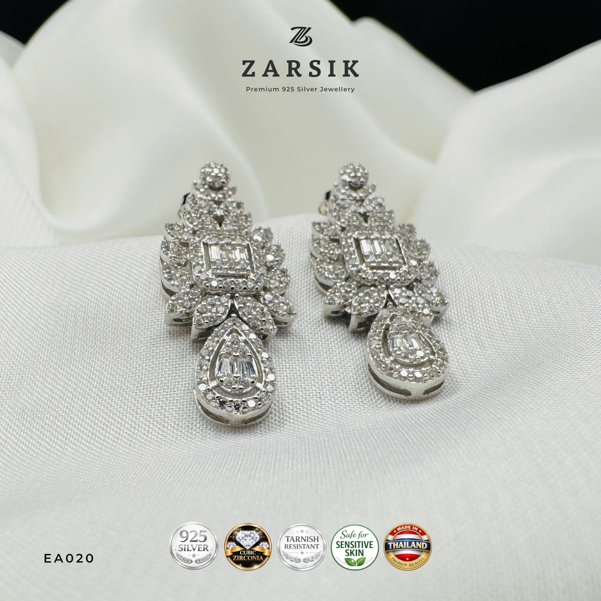 EA020 - Teardrop Bloom Earrings Teardrop Bloom Earrings