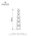Luminous Linea CZ Drop Earrings in 925 Rhodium-Plated Sterling Silver - Image 5
