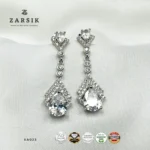 Pear Cascade CZ Drop Earrings