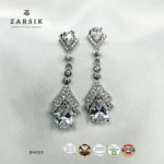 Pear Cascade CZ Drop Earrings