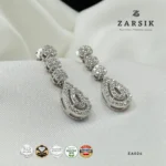 Teardrop CZ Cascade Earrings