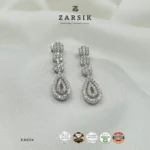 Teardrop CZ Cascade Earrings