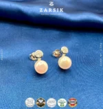 Blush Aura 925 Sterling Silver Freshwater Pearl Stud Earrings - Image 4