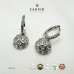 Turtle Shell Sphere Hoop Earrings