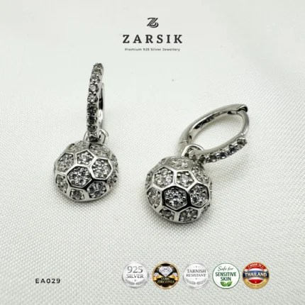 Turtle Shell Sphere Hoop Earrings