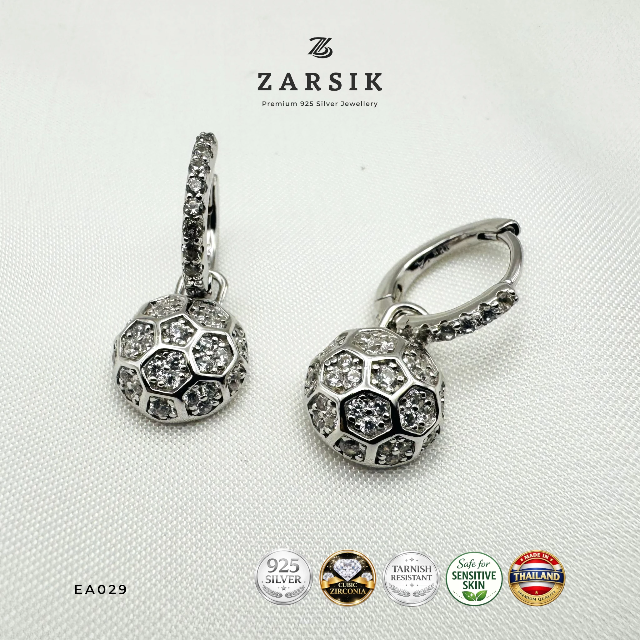 EA029 - Turtle Shell Sphere Hoop Earrings Turtle Shell Sphere Hoop Earrings