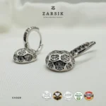 Turtle Shell Sphere Hoop Earrings