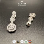 925 Silver Geometric CZ Drop Earrings – Rhodium-Plated, Thai-Crafted - Image 5