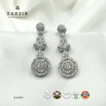 Geometric CZ Drop Earrings