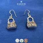 Oxidized Handbag Filigree Earrings – 925 Silver - Image 3