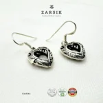 Filigree Heart Drop Earrings